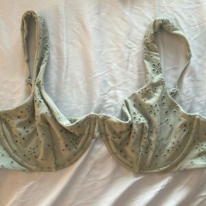 Abercrombie and Fitch light green eyelet bikini top